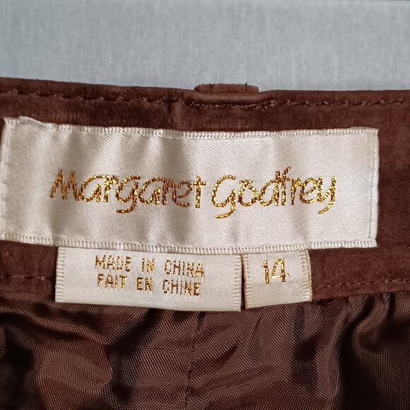 Margaret Godfrey Leather Pants Womens 14 Brown Straight Leg Lined Biker Rocker - Picture 11 of 11